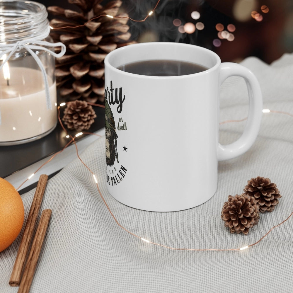 Generic Ceramic Gorila Desing Printed Coffee Mug (Color: White, Capacity:330ml)