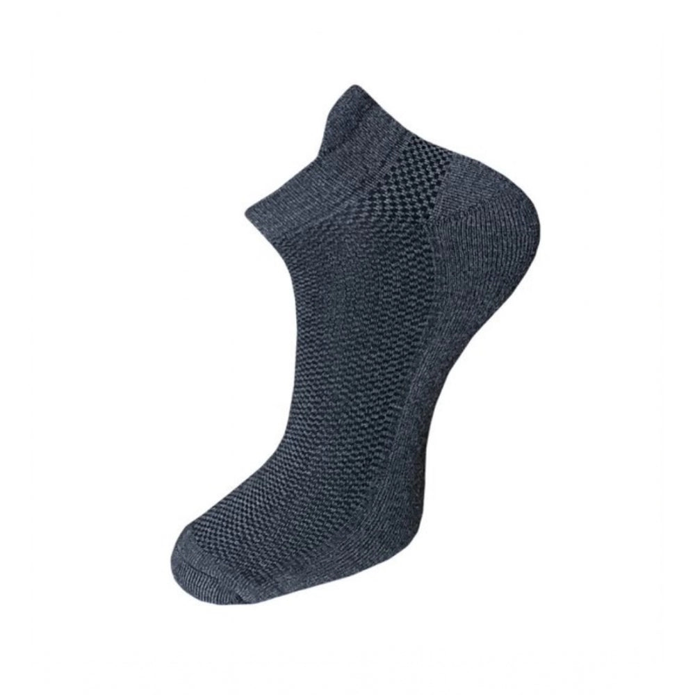 Generic 3_Pair Set Unisex Casual Cotton Solid Ankle Length Socks (Multicolor)