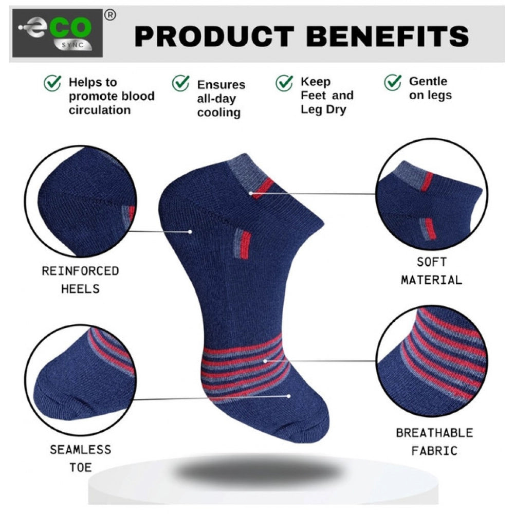 Generic 3_Pair Set Unisex Casual Cotton Printed Low Cut Socks (Multicolor)