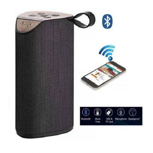Generic Plastic Rubber Wireless TG111 Bluetooth Speaker (Black)